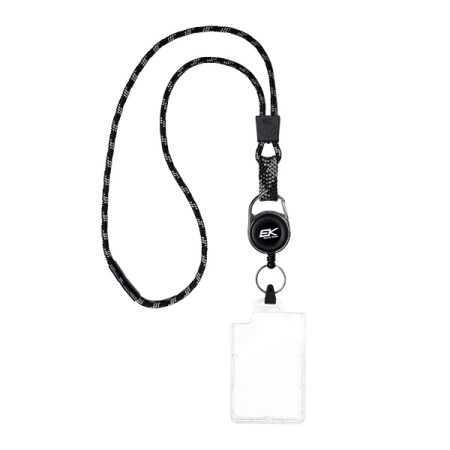 Secureasy w/Retractable Carabiner Reel & Detachable Credential Holder